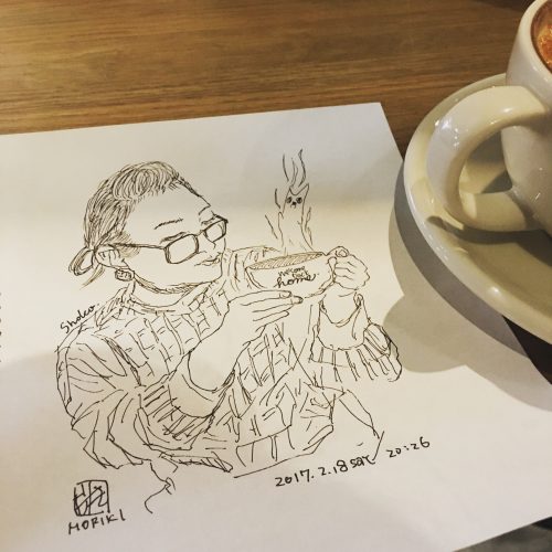 ライブスケッチイベント『ペンの走る音』@ Neighborhood and Coffee 初台1丁目店