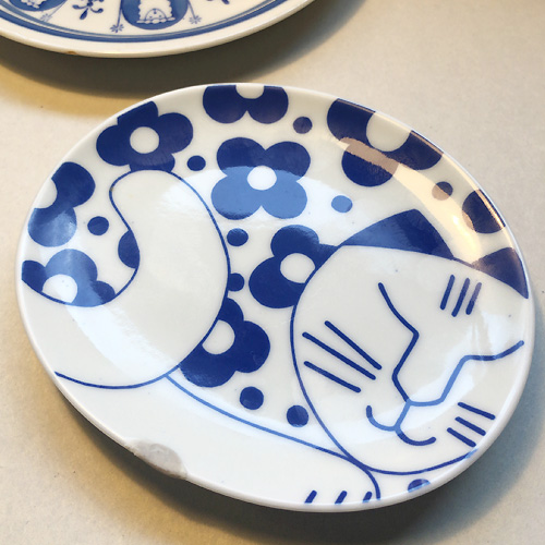 リサラーソンの猫 有田焼豆皿